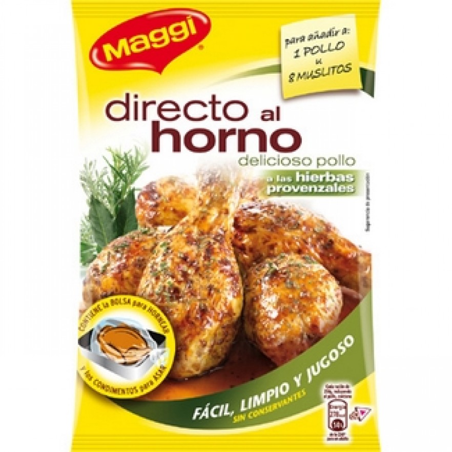 Directo Al Horno Maggi Sazonador Pollo A Las Hierbas Provenza Sobre Grs